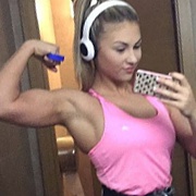 Teen muscle girl Fitness girl Natalie